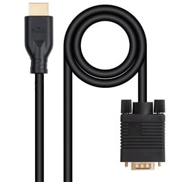 Nanocable Conversor VGA Macho a HDMI Macho 1.8m Negro